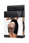 Glossy Wetlook skirt Leanne - black