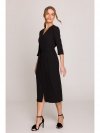 Stylove S396 Sukienka z kopertowym motywem - czarna