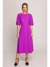 Stylove S399 Sukienka z bufiastymi rękawami - lawendowa
