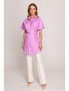 Stylove S402 Bawełniana koszula oversize tunika - liliowa