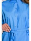 Stylove S402 Bawełniana koszula oversize tunika - niebieska