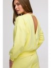 BeWear B293 Bluza z otwartymi plecami - cytrynowa