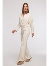 BeWear B296 Spodnie dresowe z przeszyciami - waniliowe