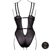 Le Désir Wireless Lace Bodysuit with Adjustable Sliders - One Size - Black