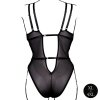 Le Désir Wireless Lace Bodysuit with Adjustable Sliders - Plus Size - Black