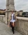 Nife Garniturowa kamizelka w czarną jodełkę - KA06