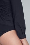 Nife Elegancka czarna koszula body - K54
