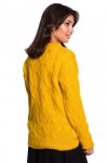 Be Knit BK038 Sweter ze splotem typu warkocz - miodowy