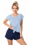 DONNA PIŻAMA DAMSKA STAR SHORT DARK BLUE