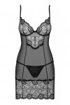 Obsessive Alluria chemise bielizna nocna komplet koszulka + stringi