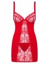 Obsessive Heartina chemise bielizna nocna komplet koszulka + stringi