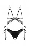 Obsessive Cordellis 2-pcs cupless set bielizna nocna komplet półbiustonosz + stringi