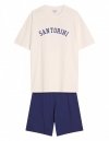 Esotiq-Henderson Piżama męska Santorini 43173 biała