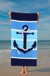 Noviti Ręcznik plażowy 70x140 Kotwica granat