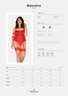 Obsessive Gorset i stringi Blossmina czerwone