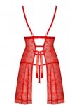Obsessive Babydoll i stringi Claussica czerwone