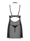Obsessive Babydoll i stringi Elizenes czarne