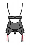 Obsessive Gorset i stringi Glandez czarne