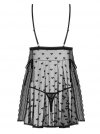 Obsessive Koszulka Heartia babydoll czarna
