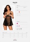 Obsessive Koszulka Heartia babydoll czarna