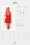 Obsessive Babydoll i stringi Luvae czerwone