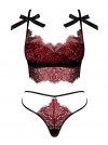 Obsessive Top i stringi Redessia czerwone