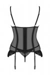Obsessive Gorset i stringi Serena Love czarny