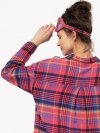 Piżama Key LNS 483 B24 Flanela dł/r 2XL-4XL rozpinana damska