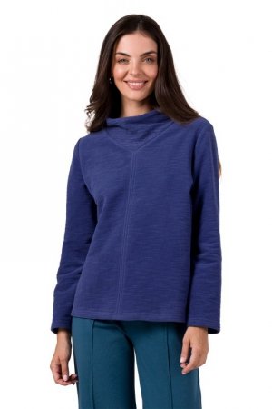 BeWear B268 Bluza z wysokim kołnierzem - indygo