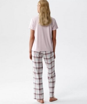 Atlantic PIŻAMA ATLANTIC NLP-513 WL26 PUDROWY