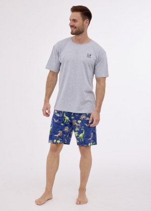 CORNETTE PIŻAMA MĘSKA 326/272 DINOSAUR 2 KR R.3XL-5XL