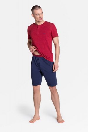 Henderson Piżama Dune 38879-33X Czerwono-Granatowa