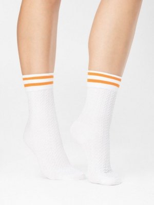 Fiore Skarpetki Player 80 Den White-Orange