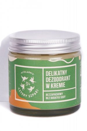 Mydlarnia Cztery Szpaki Delikatny dezodorant w kremie bezzapachowy kosmetyki do ciała dezodorant