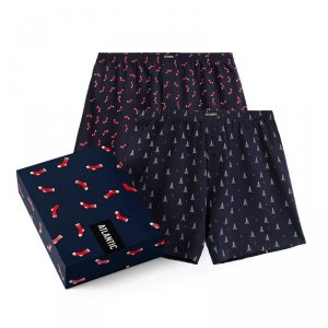 Atlantic Bokserki 010 2-pak granatowe