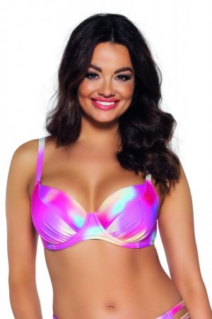 Ava Biustonosz kąpielowy sk 163 Pastel tie dye plus