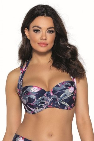 Ava Biustonosz kąpielowy sk 167 Navy flowers