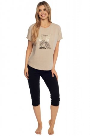 Esotiq-Henderson Piżama Apparel 41311 brązowa