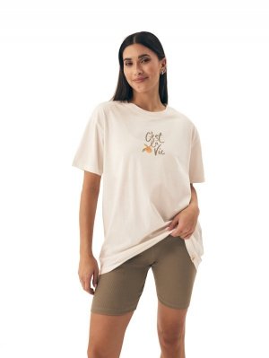 Esotiq-Henderson Piżama damska Naranja 42685 cream