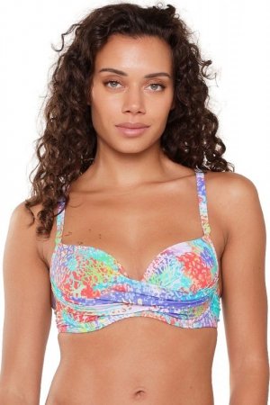 LingaDore Biustonosz kąpielowy 7207BT coral leopard