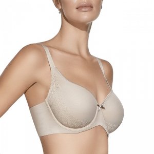 Selene RITA Klasyczny biustonosz bez wypełnienia na fiszbinach, tierra-beżowy
