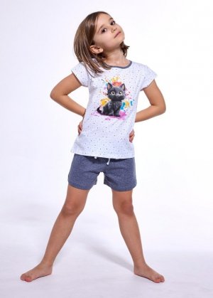 Piżama Cornette Kids Girl 245/109 Black Cat kr/r 86-128