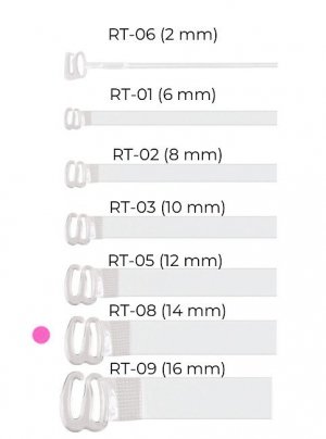 Ramiączka Julimex RT 08 silikonowe 14 mm