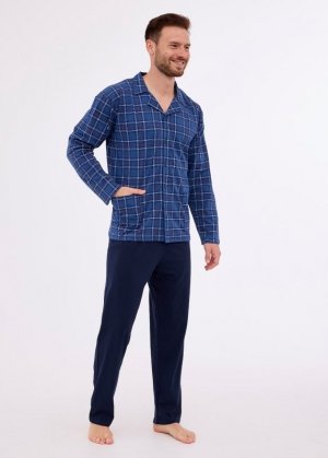 Piżama Cornette 114/74 dł/r S-2XL męska rozpinana