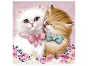Haft Diamentowy, Obraz, Mozaika Diamentowa Diamond Painting, UROCZE KOTKI 30x30cm - WYSYŁKA 24H