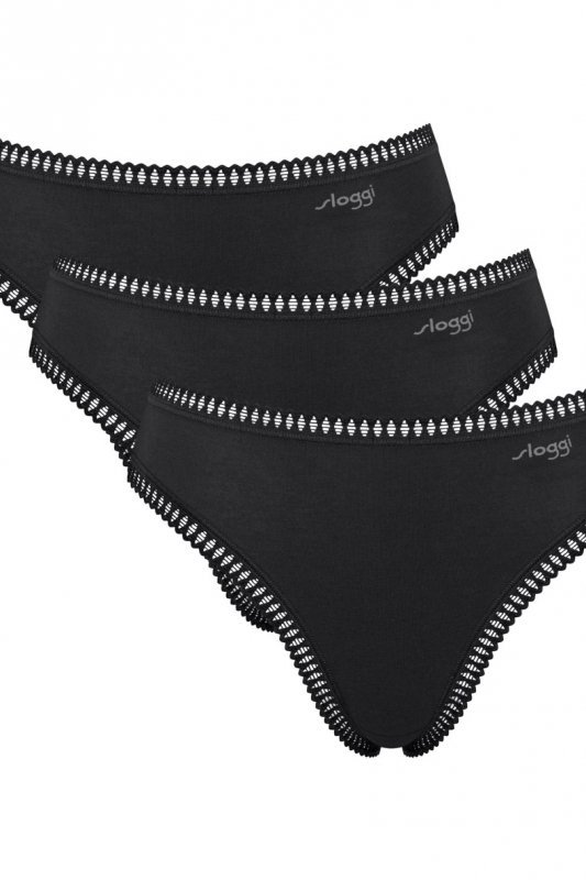 SLOGGI FIGI SLOGGI GO CRUSH HIGH LEG 3PACK CZARNE
