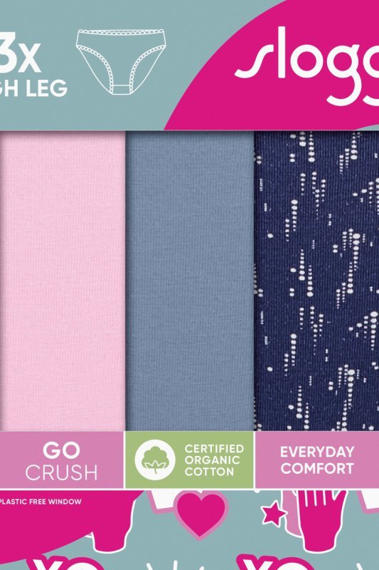 SLOGGI FIGI SLOGGI GO CRUSH HIGH LEG C3PACK V004
