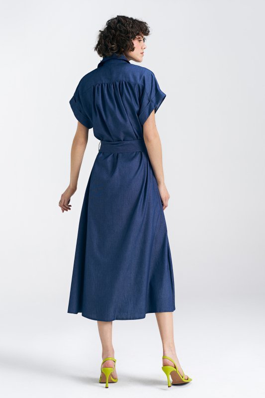 Nife Sukienka jeansowa, luźna- denim - S242