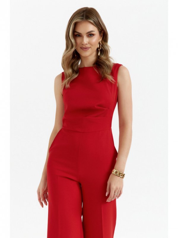 Stylove S115 Kombinezon z szerokimi nogawkami - czerwony