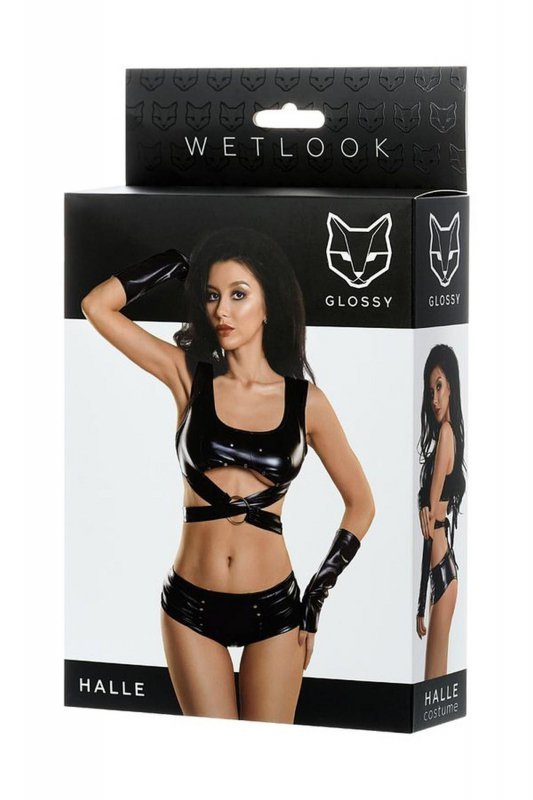 Glossy Glossy Sexy set of 3 HALLE - black